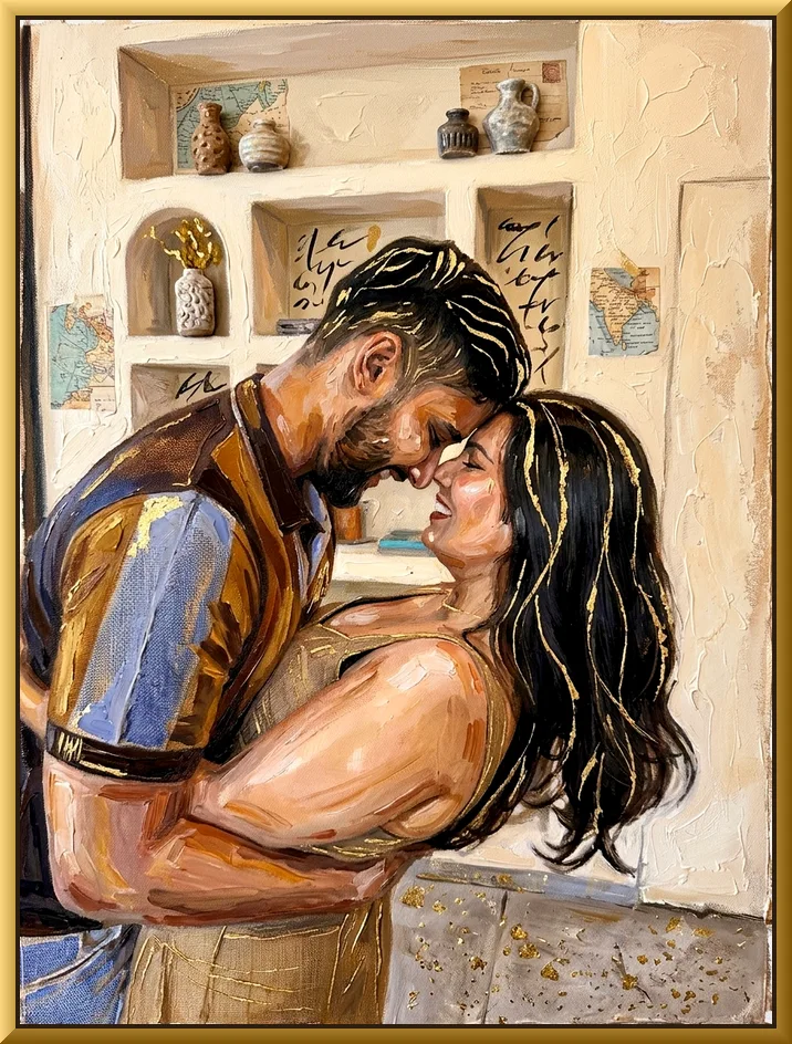 Painting of Rahil and Sahej